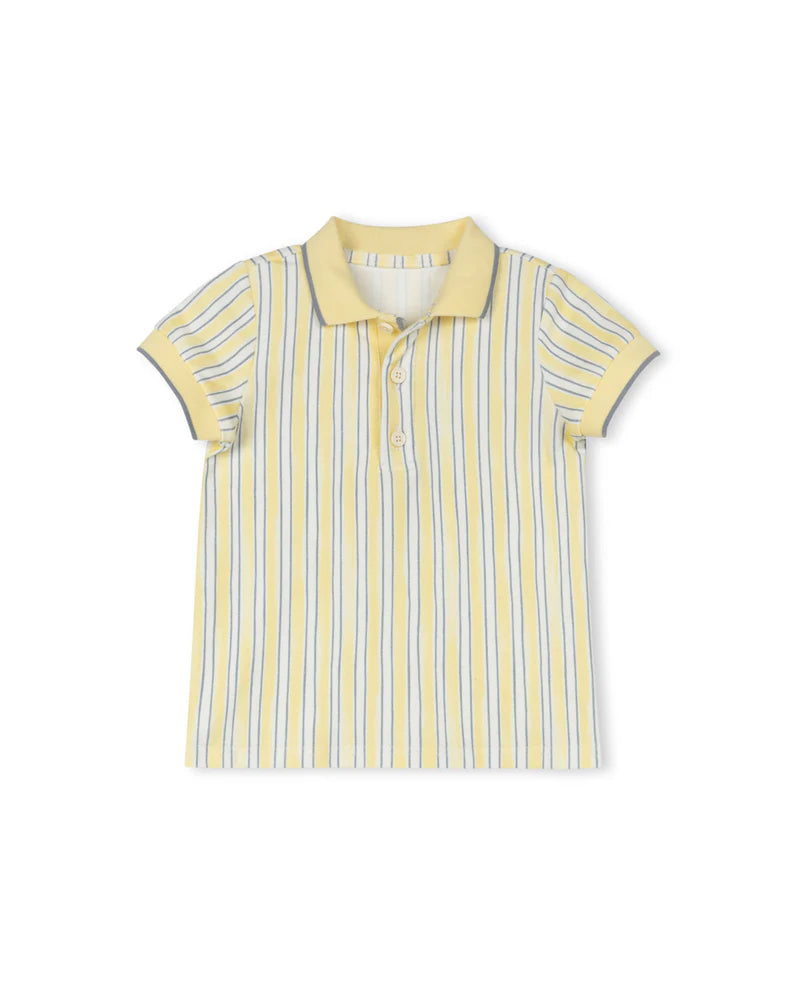 PHIL AND PHOEBE YELLOW STRIPE POLO