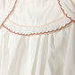 ONE CHILD WHITE EMBROIDERED SCALLOP TRIM ROMPER