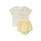 PHIL AND PHOEBE YELLOW STRIPE BLOOMER SET