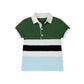 DUKE + PORT GREEN PIQUE STRIPE POLO [FINAL SALE]