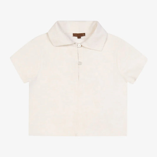 ORANGE DIMANCHE OFF WHITE LINEN COLLAR SHIRT