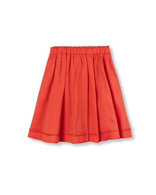ONE CHILD CORAL SOLID COLOR SKIRT