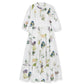 MINIMAL WHITE GARDEN FLORAL TIERED DRESS