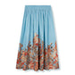 MALLORY AND MERLOT BLUE/RED FLORAL PRINT SKIRT