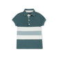 DUKE + PORT TEAL PIQUE STRIPE POLO [FINAL SALE]
