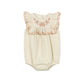 ONE CHILD OATMEAL FLOWY DETAILED ROMPER