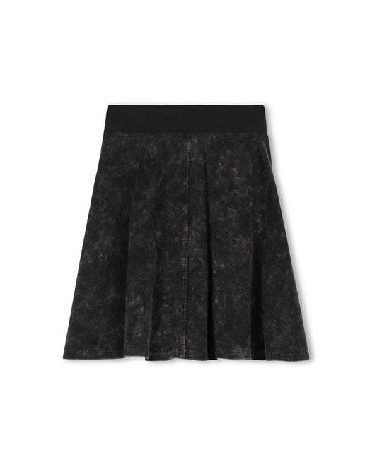 CABANA BLACK MINERAL WASH A-LINE SKIRT