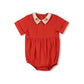 ONE CHILD CORAL LINEN ROMPER