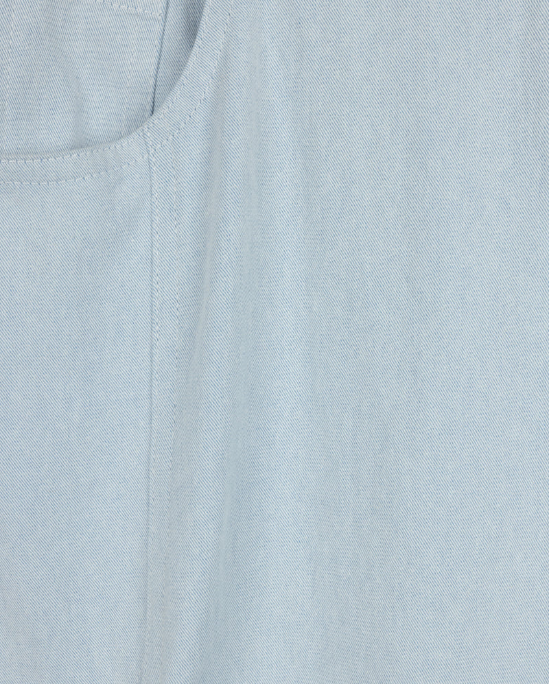 VIBE LIGHT BLUE DENIM OPEN PANEL MAXI SKIRT [FINAL SALE]