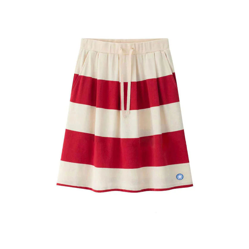 COCO BLANC RED WIDE STRIPE SKIRT