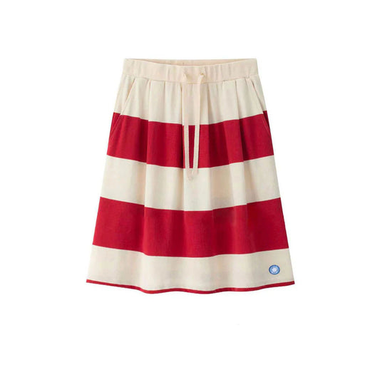 COCO BLANC RED WIDE STRIPE SKIRT