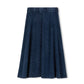 VIBE MID BLUE MINERAL WASH FLYFRONT SKIRT