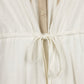 MINIMAL WHITE RUFFLE LINEN BUTTON DOWN DRESS [FINAL SALE]