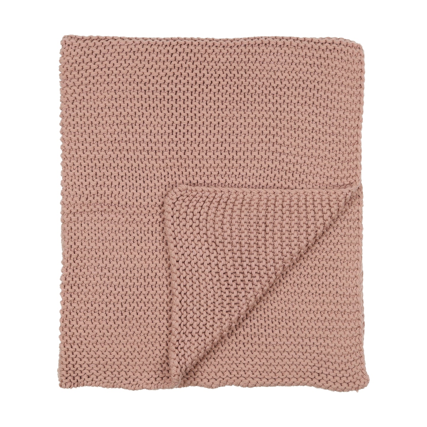 MEMA KNITS PINK CHUNKY KNIT BLANKET