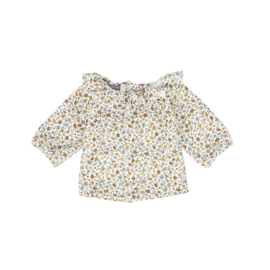 MINIMU AMBER FLORAL RUFFLE COLLAR BLOUSE