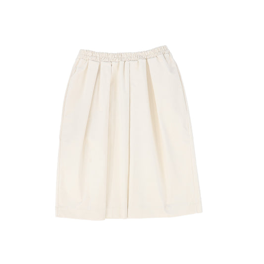 MINIMU MILK PLEATED TWILL SKIRT