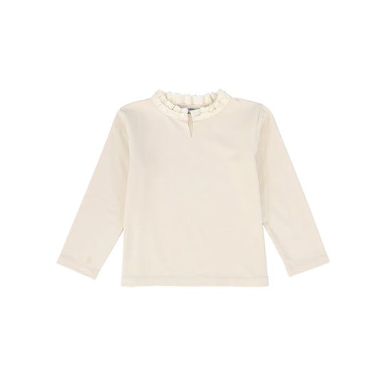 MINIMU CREAM PLEATED COLLAR BLOUSE
