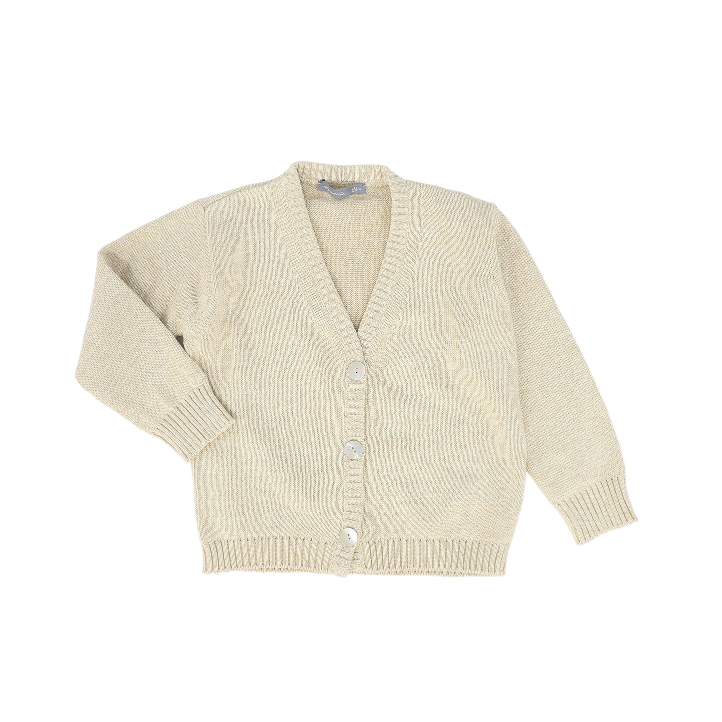 MINIMU GOLD SHIMMER BUTTON CARDIGAN