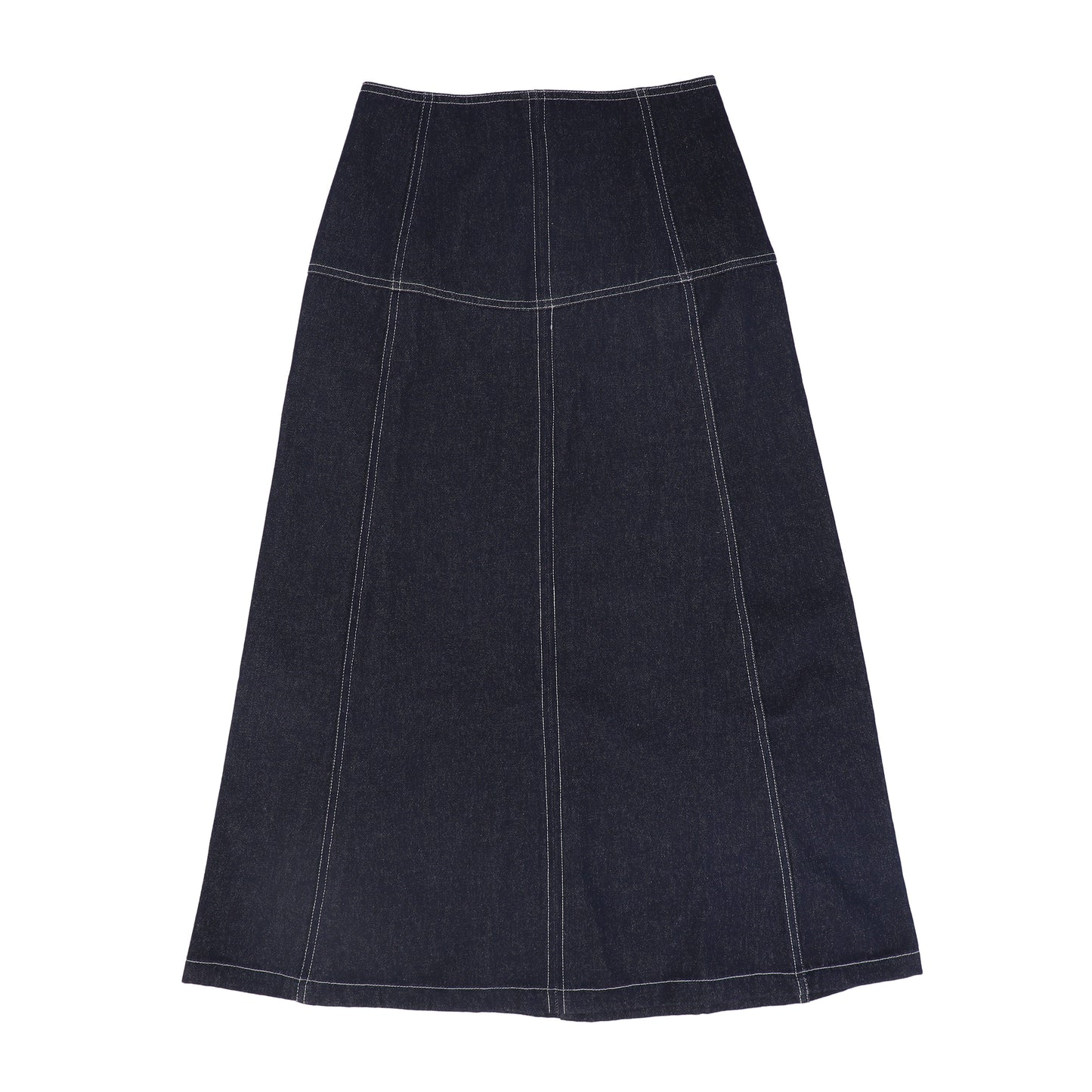 COCO BLANC DENIM CHINO MIDI SKIRT