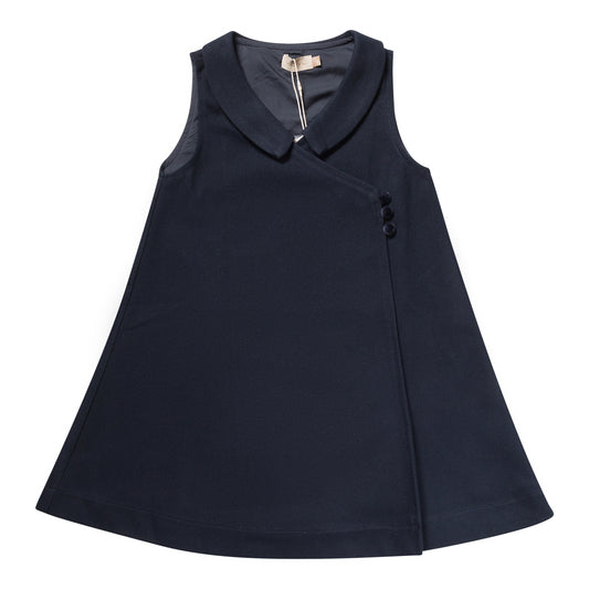 NUMU NAVY WOOL WRAP JUMPER