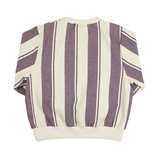 RAQUETTE CREAM AND PURPLE CANVAS SWEATER [Final Sale]
