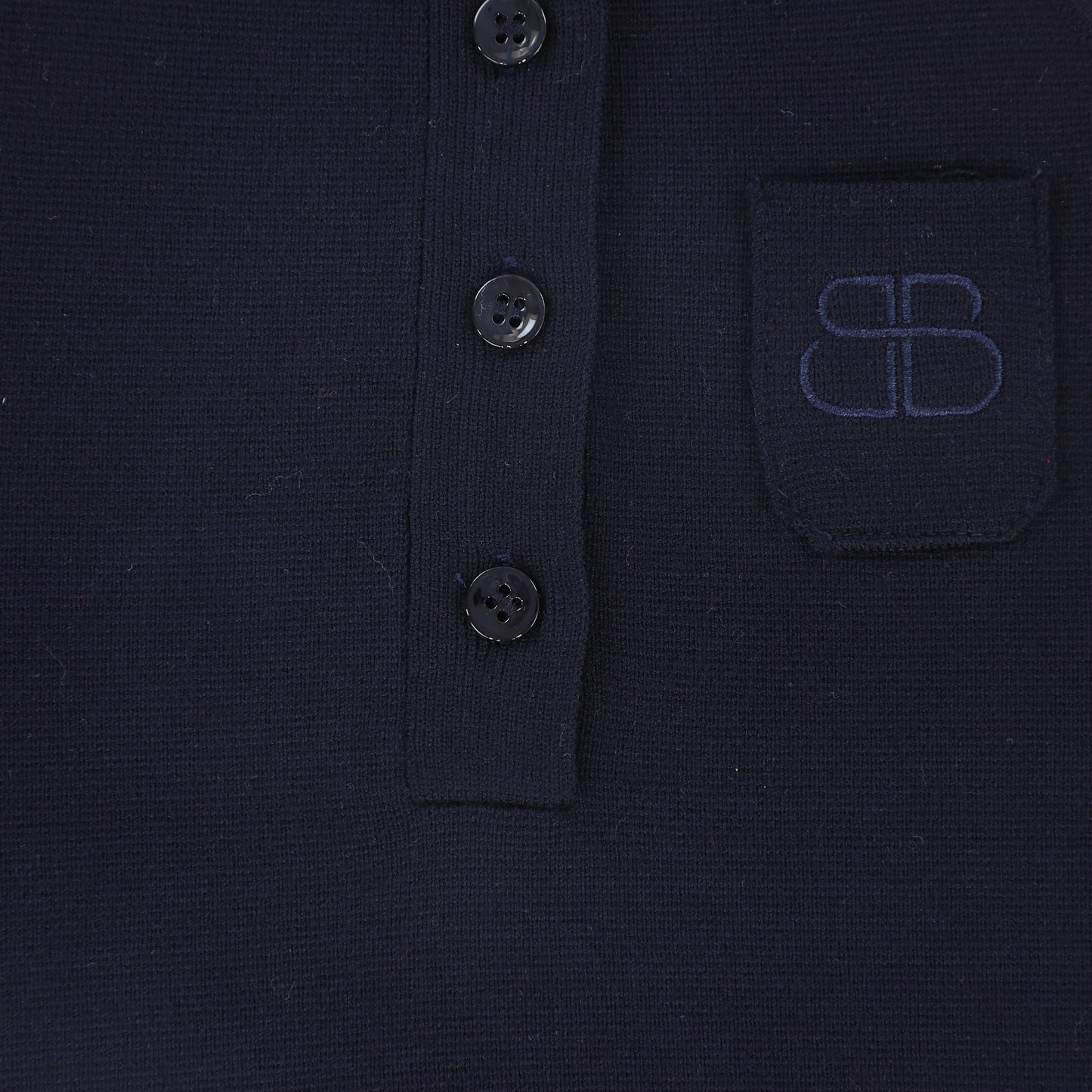 BAMBOO NAVY BUTTON KNIT OVERALLS