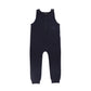 BAMBOO NAVY BUTTON KNIT OVERALLS