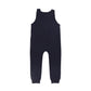 BAMBOO NAVY BUTTON KNIT OVERALLS