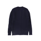 BACE COLLECTION NAVY CABLE KNIT LOGO CARDIGAN