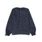 BACE COLLECTION NAVY STRIPED LOGO BLOUSE