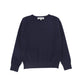 BACE COLLECTION NAVY LOGO EMBROIDERED CREWNECK SWEATER