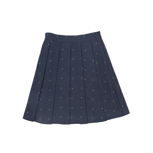 BACE COLLECTION NAVY STRIPED LOGO SKIRT