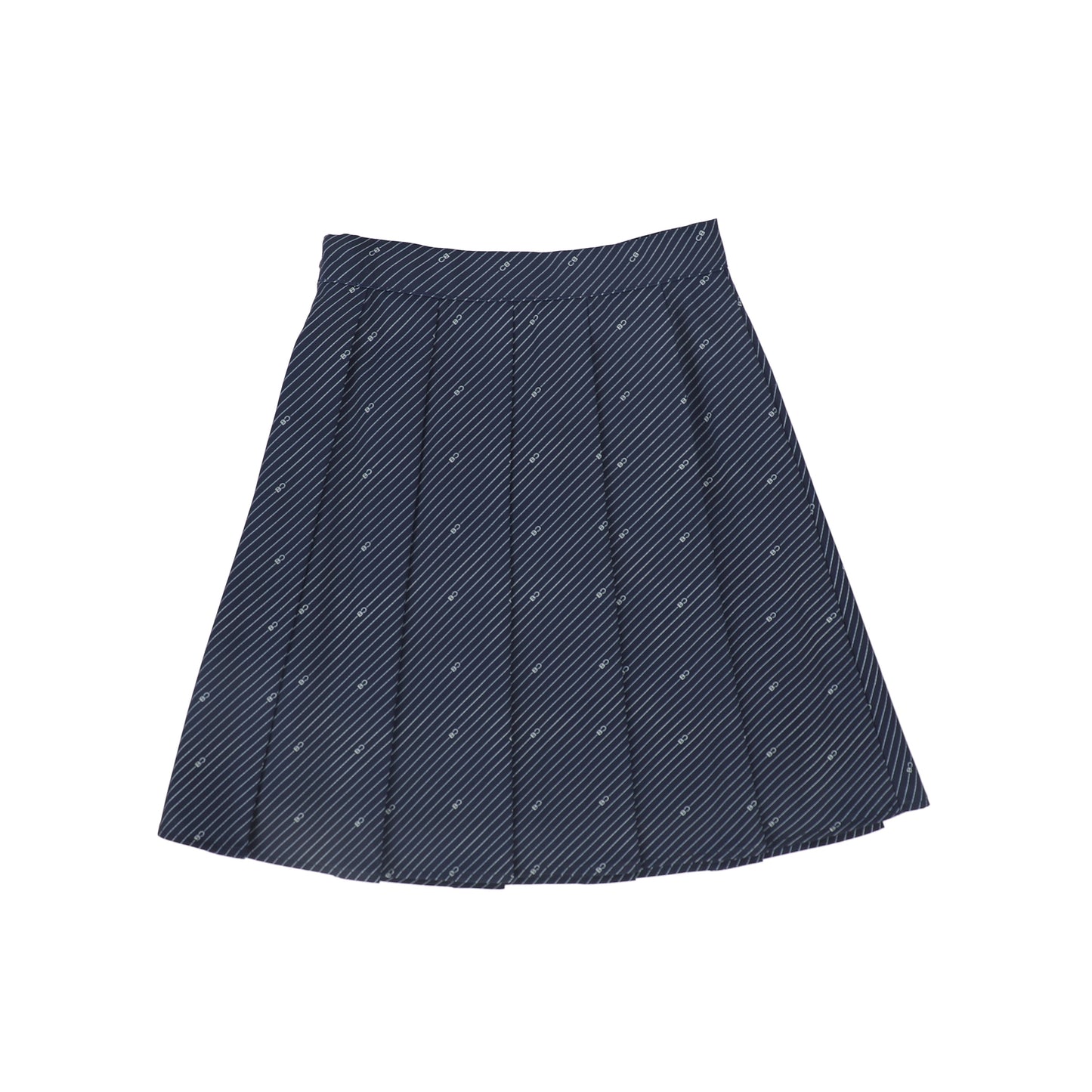 BACE COLLECTION NAVY STRIPED LOGO SKIRT