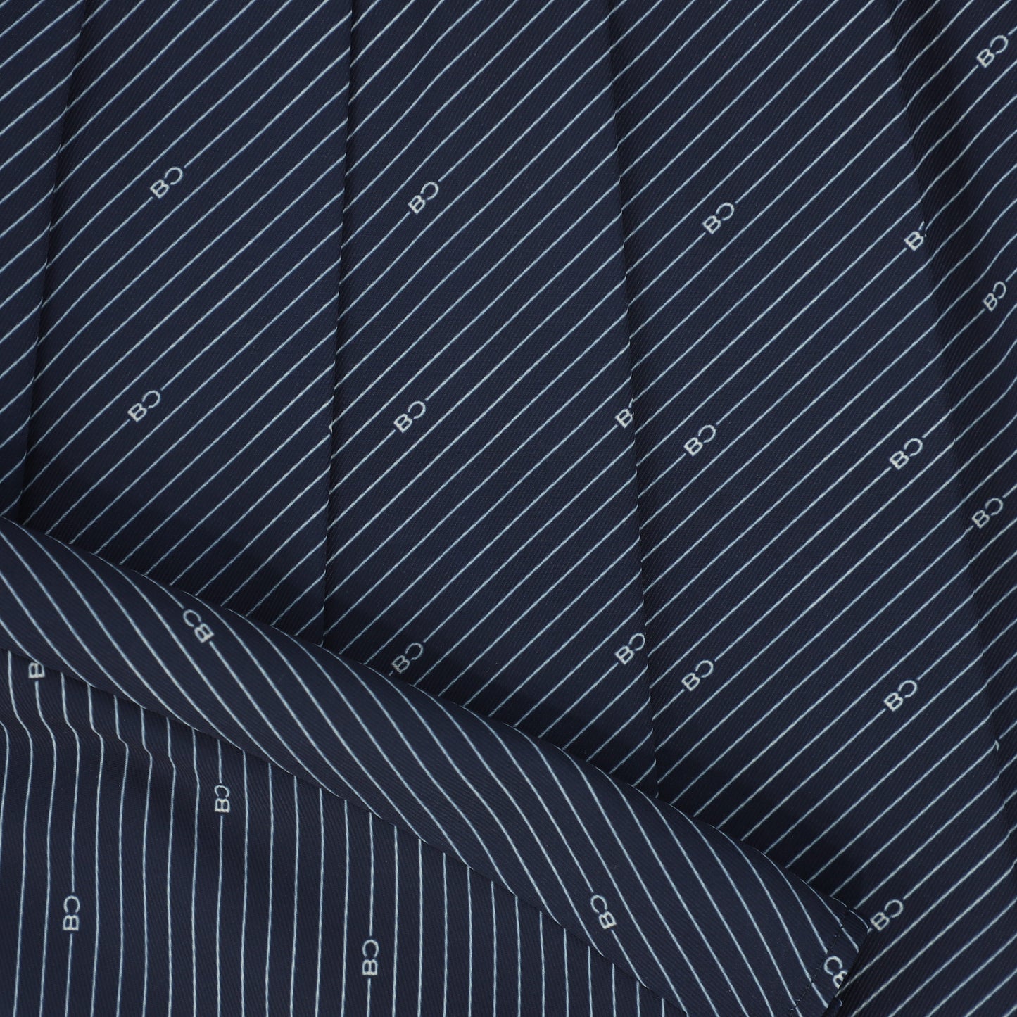 BACE COLLECTION NAVY STRIPED LOGO SKIRT