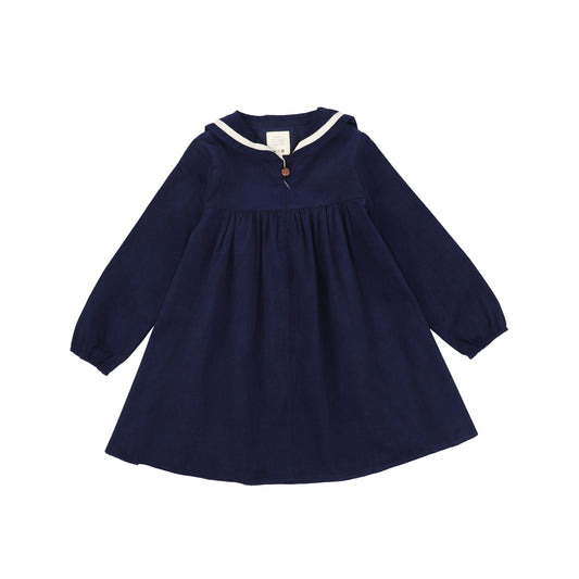 PLEASE MOM NAVY CORDUROY DRESS [FINAL SALE]