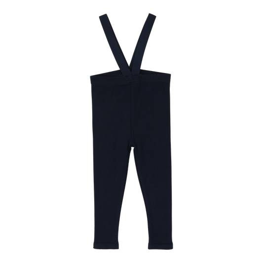 LIL LEGS NAVY SUSPENDER LEGGINGS