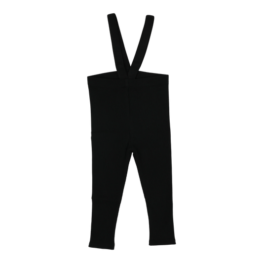 LIL LEGS BLACK SUSPENDER LEGGINGS