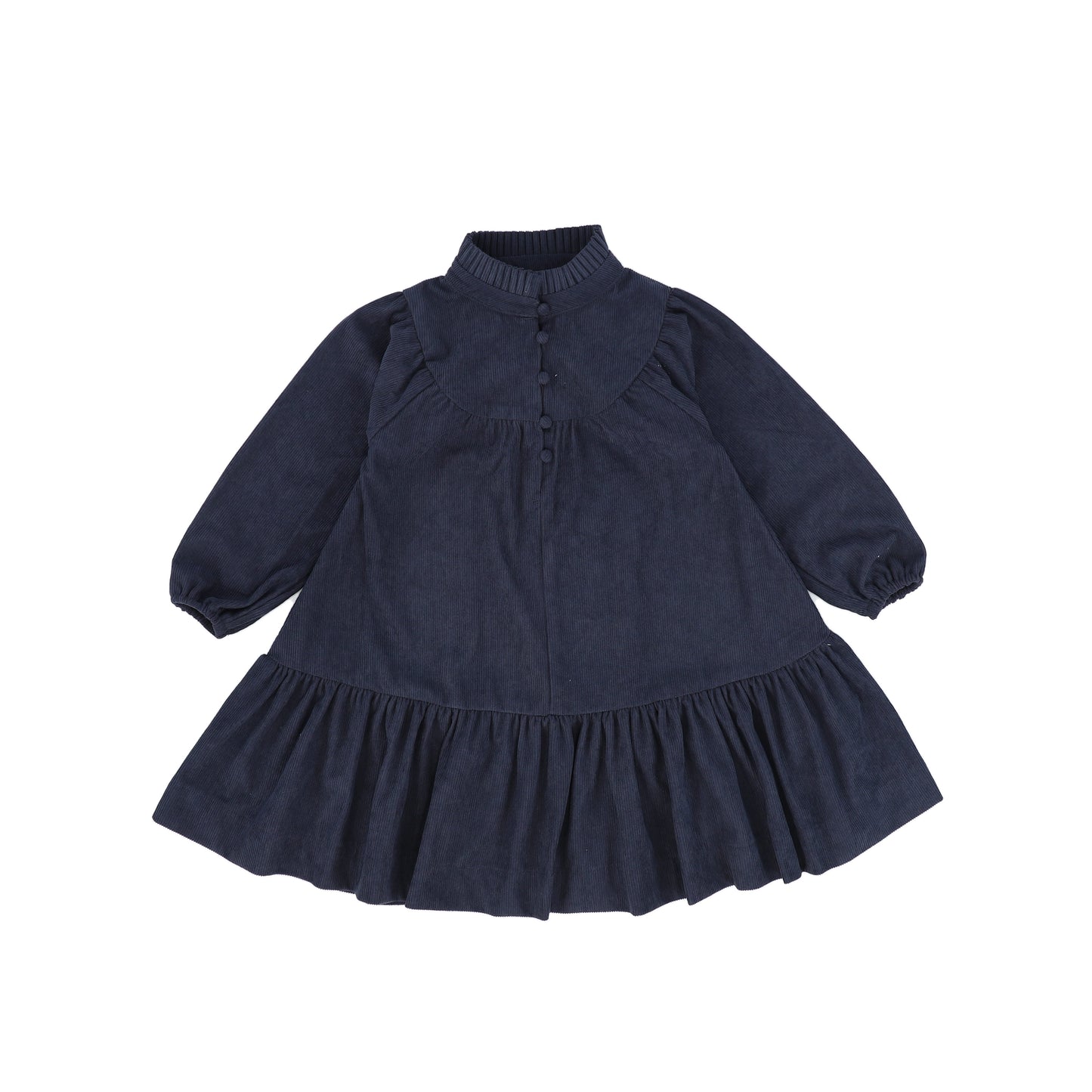 NOMA NAVY ROUND YOKE BUTTON FRONT DRESS [FINAL SALE]