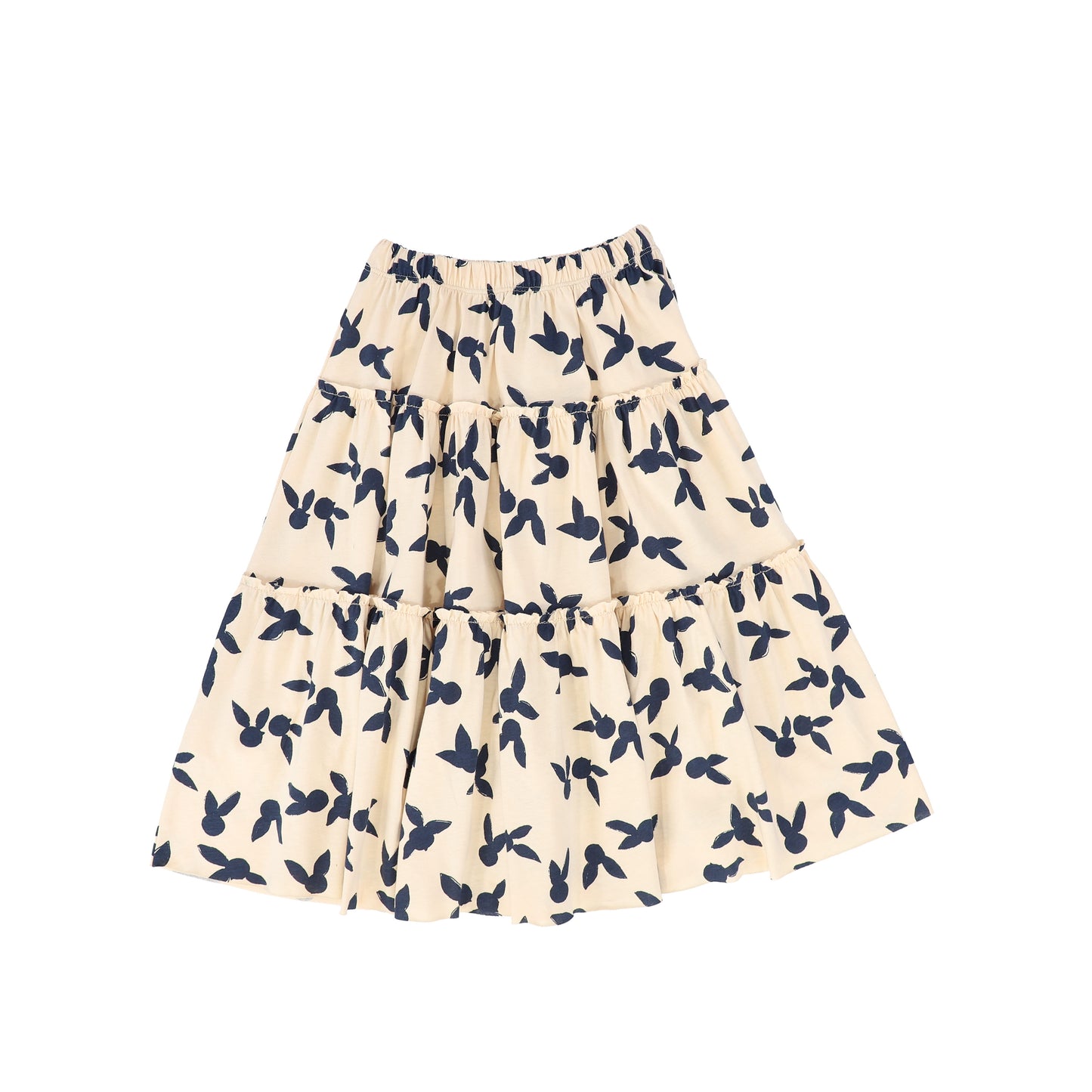 LETTER TO THE WORLD PEACH/NAVY DESIGN TIERED SKIRT [FINAL SALE]