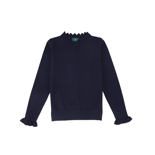 VARSITY 2.0 NAVY KNIT TURTLENECK