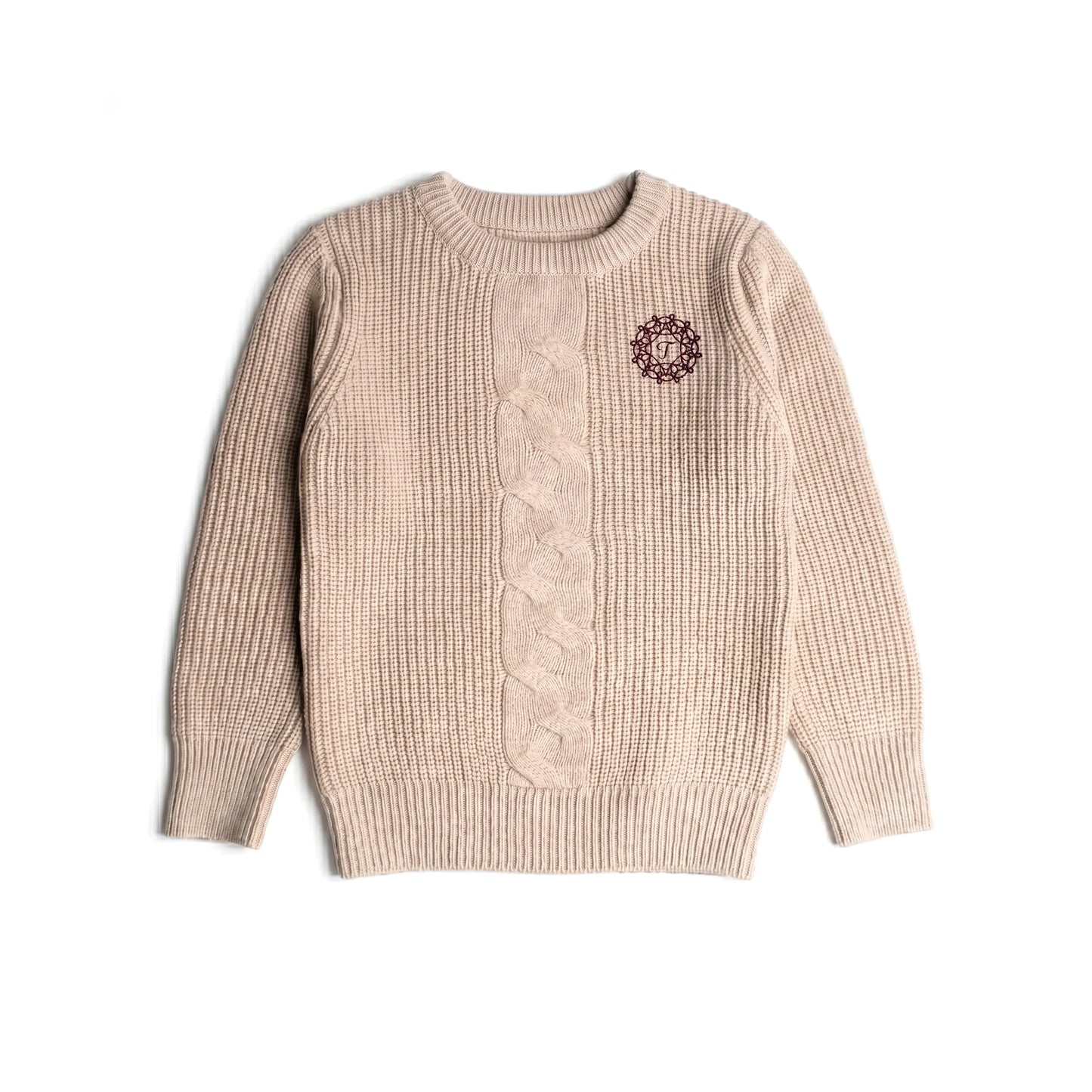 TINY 2 OATMEAL CHUNKY KNIT SWEATER