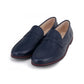 CAMILLE KIDS NAVY PLAID TRIM POLO BEAR LOAFERS