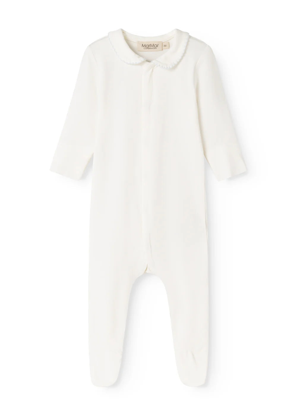 MARMAR COPENHAGEN WHITE/BLUE TRIM COLLAR FOOTIE