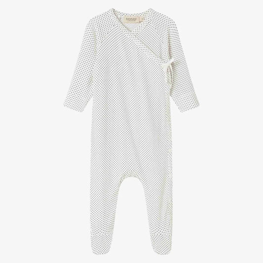 MARMAR COPENHAGEN WHITE/BLACK TINY DOT FOOTIE
