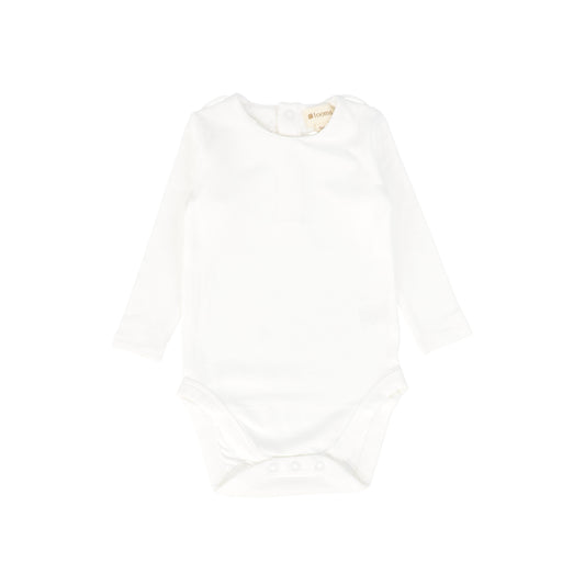 LOOMS WHITE L/S ONESIE