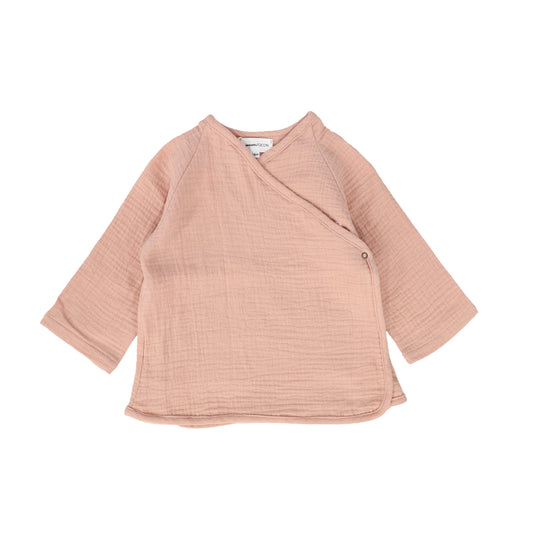 PEQUENO TOCON PINK TEXTURED SIDE SNAP TOP [FINAL SALE]