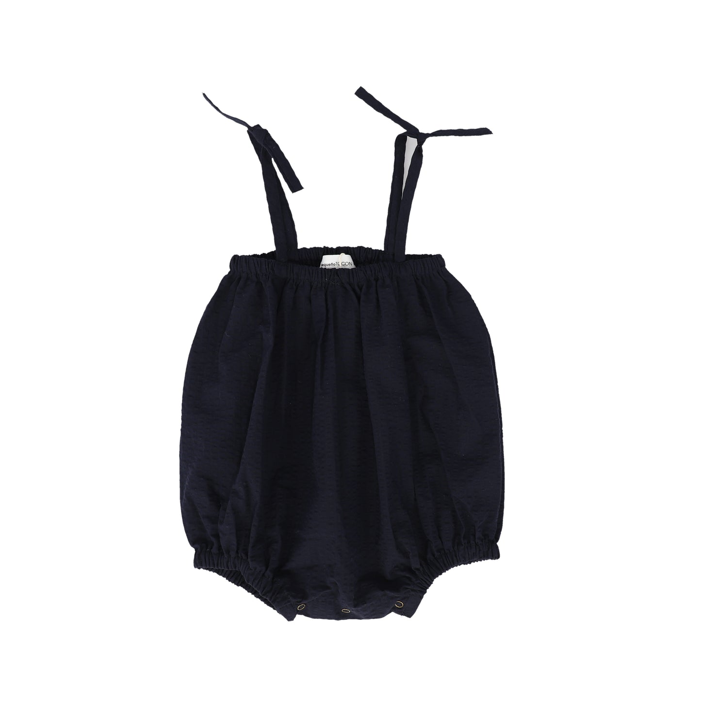 PEQUENO TOCON NAVY LINE TEXTURED BUBBLE ROMPER [FINAL SALE]