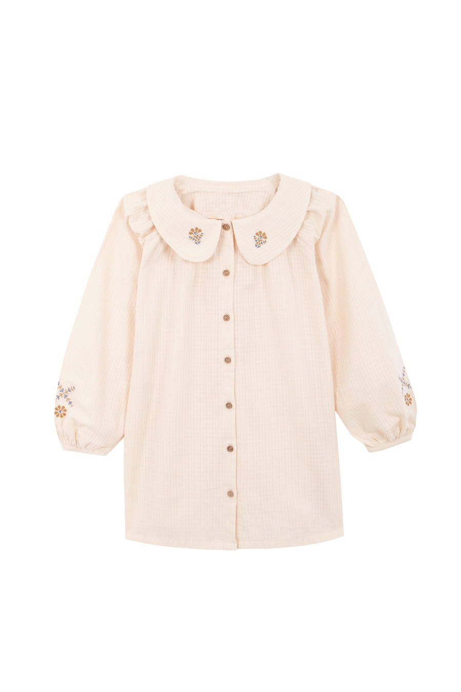 BIRINIT PETIT CREAM EMBROIDERED DRESS