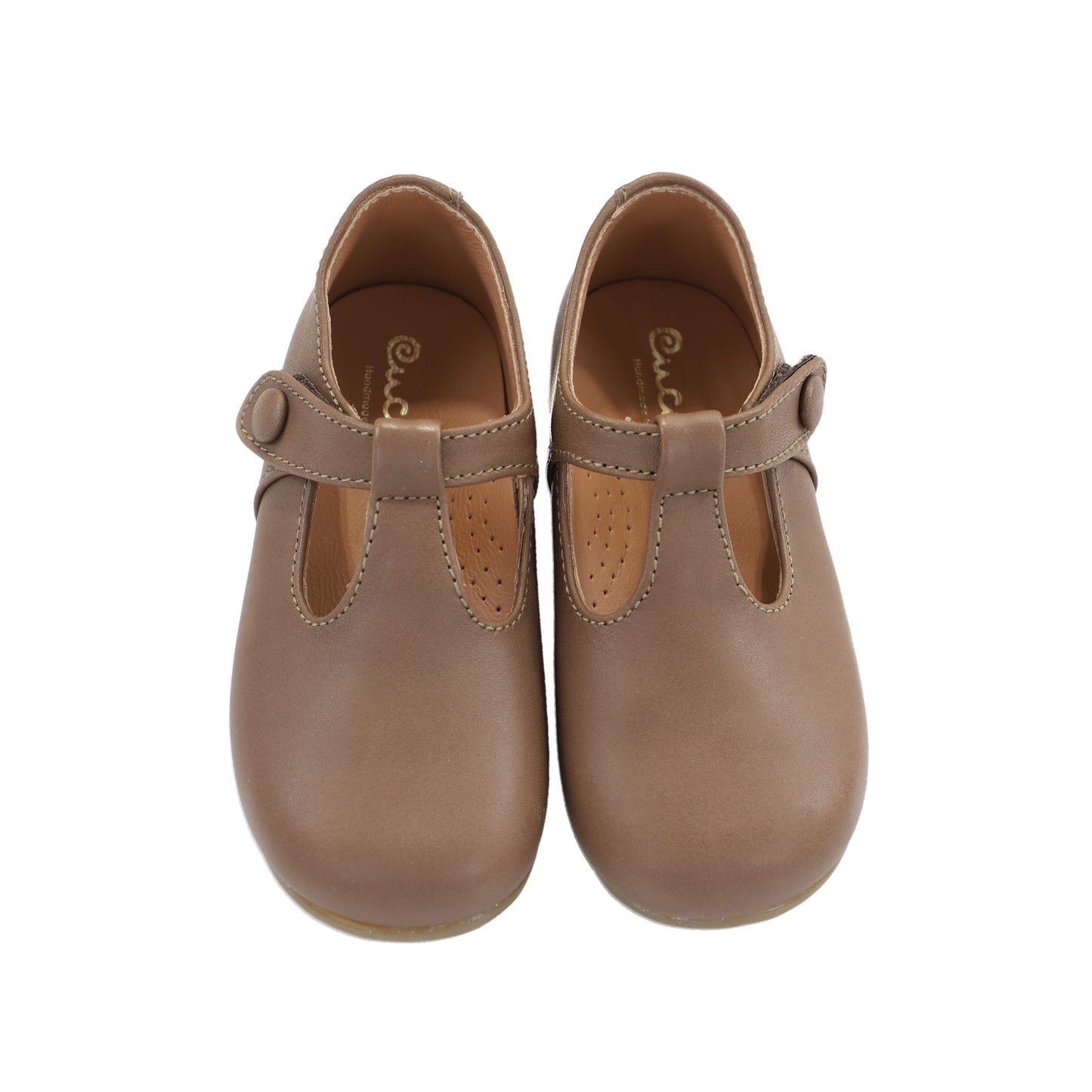 PAPANATAS BROWN LEATHER T-STRAP SHOE