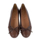 PAPANATAS BROWN LEATHER BALLET FLAT